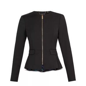Ted Baker Black Peplum Blazer - Zameli Peplum Jacket